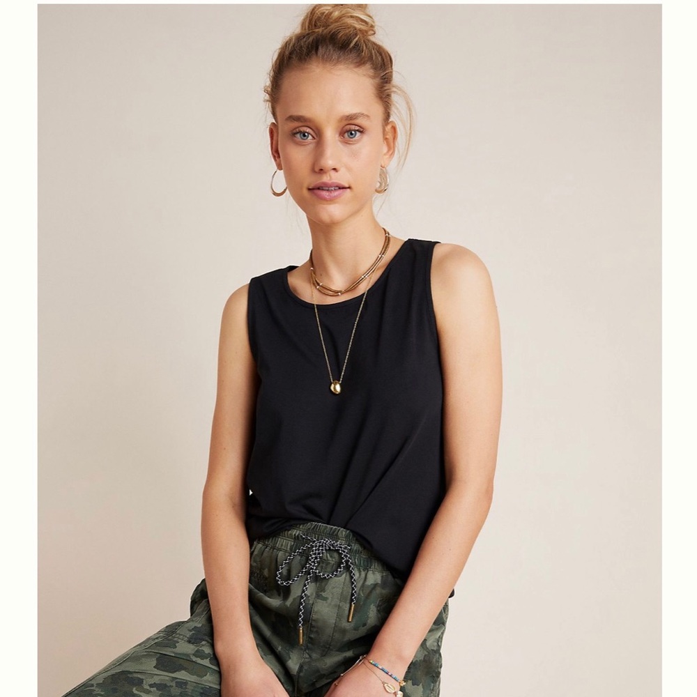 Anthropologie Burnt Orange Avery Muscle Tank